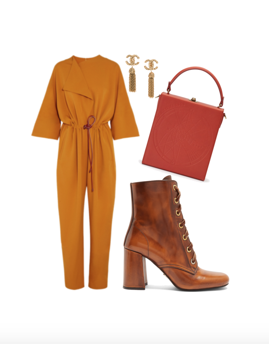 Jumpsuit: Roksanda, Earrings: Chanel Vintage,&nbsp;