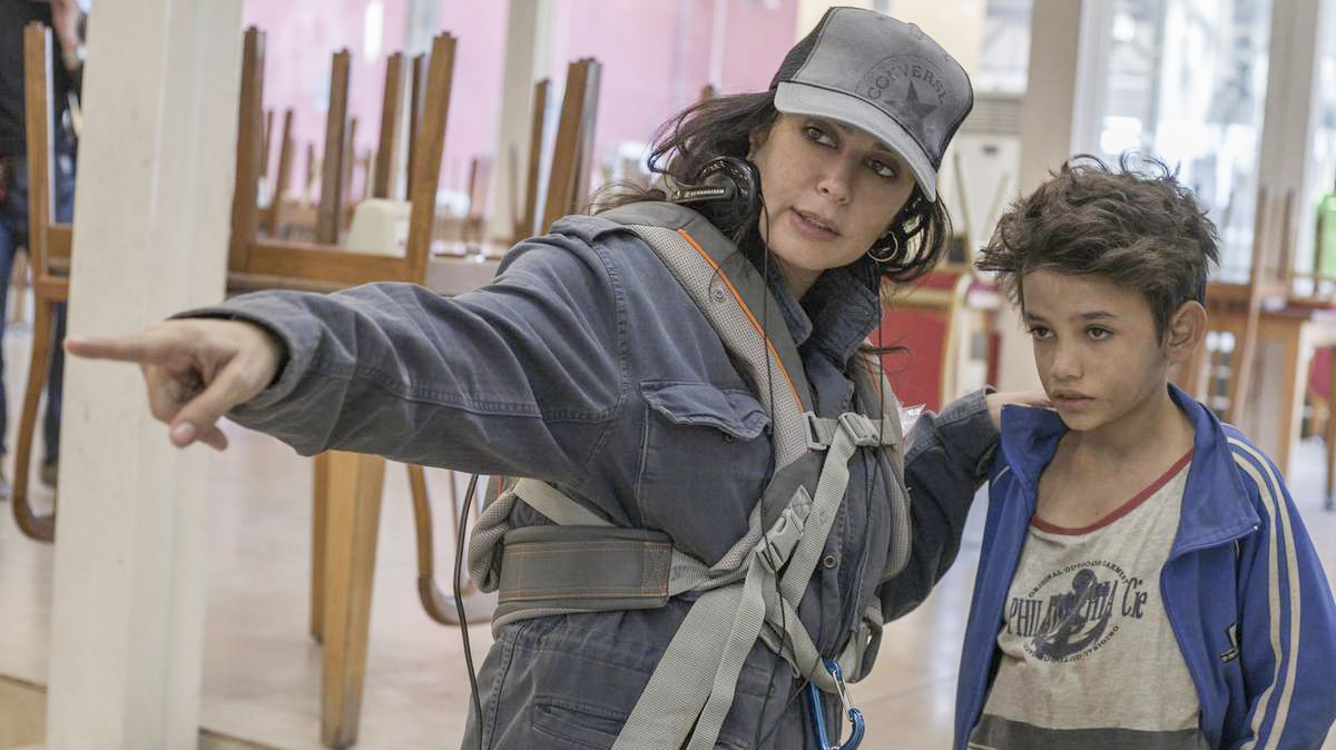 Nadine on the set of Capernaüm