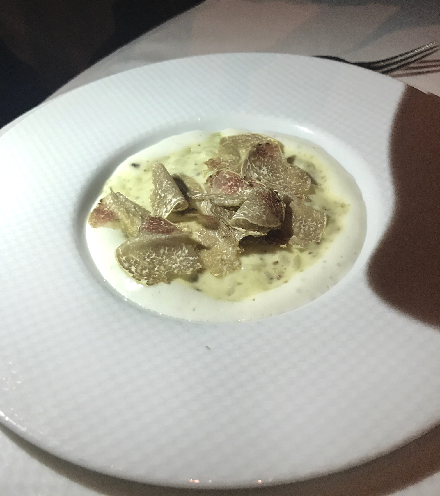 Carnaroli Risotto Biologico with shaved truffle from Alba, “Castelmagno,” and “Beurre Noisette”