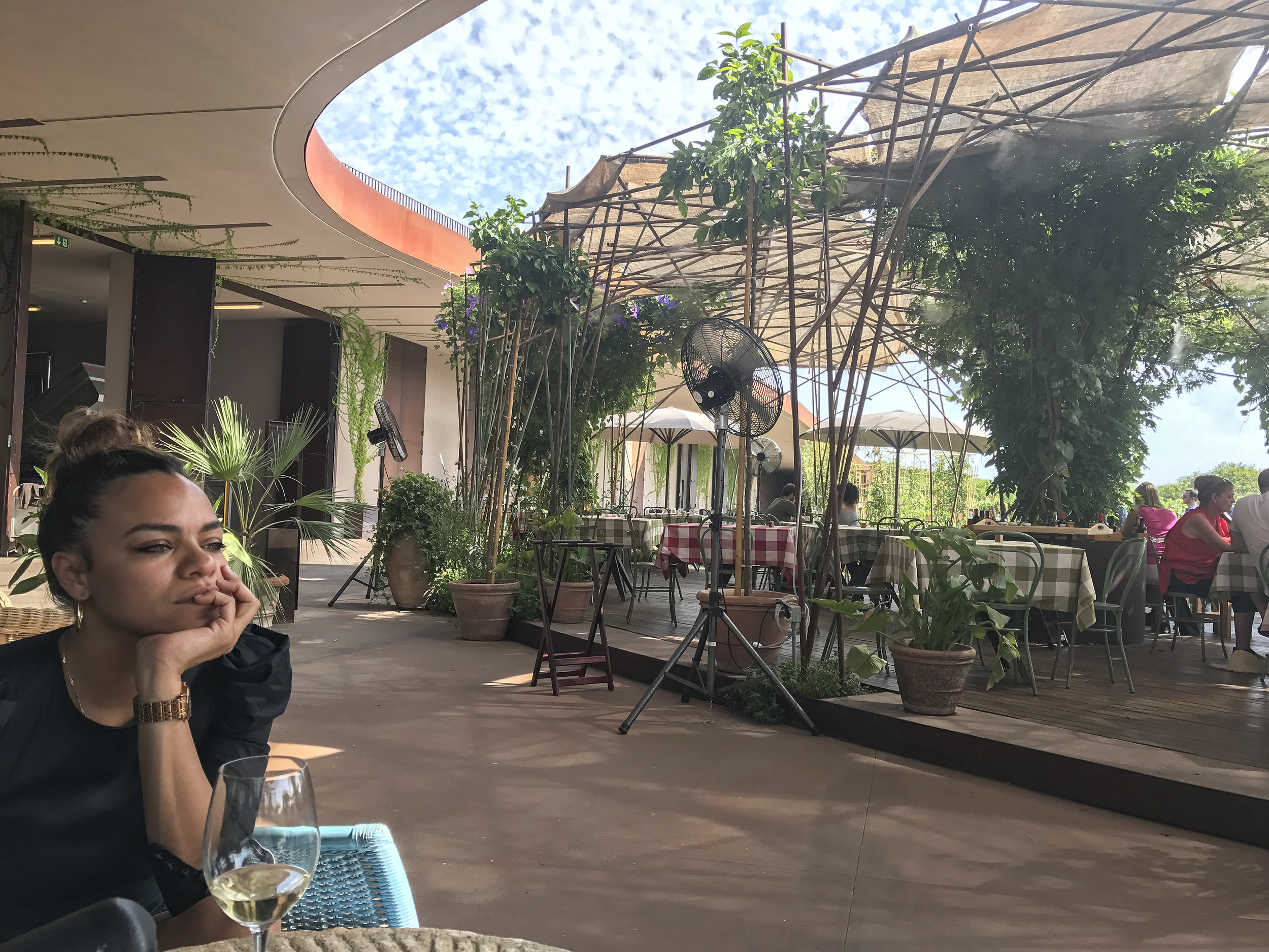 During lunch at the Antinori Winery