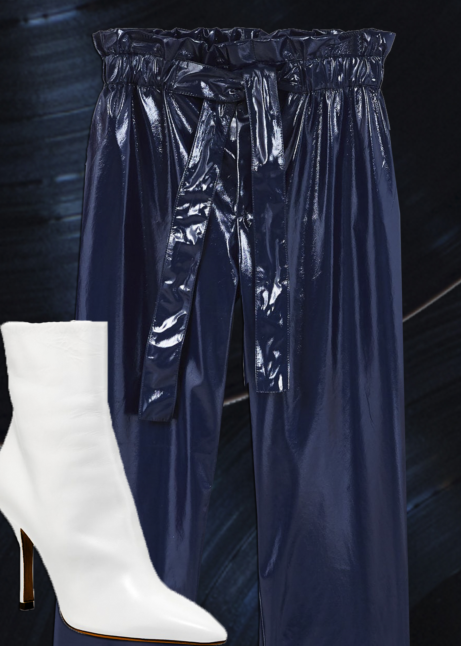 Fashion Friday: Vinyl Pants & White Booties